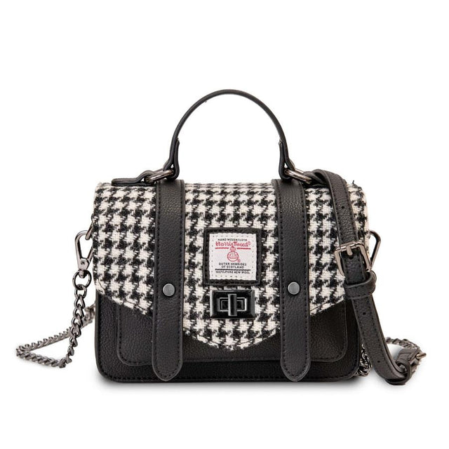 Black and White Dogtooth Baby Satchel Bag