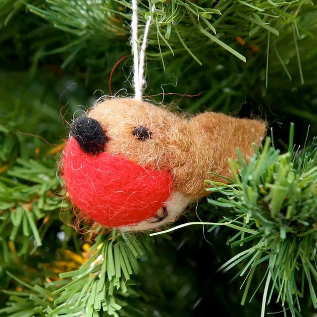 Mini Robin Felt Hanging Decoration