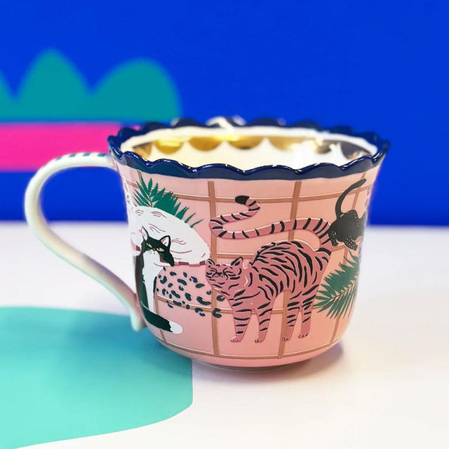 House of Disaster Catnip Cat Ceramic Cup Reverse Side