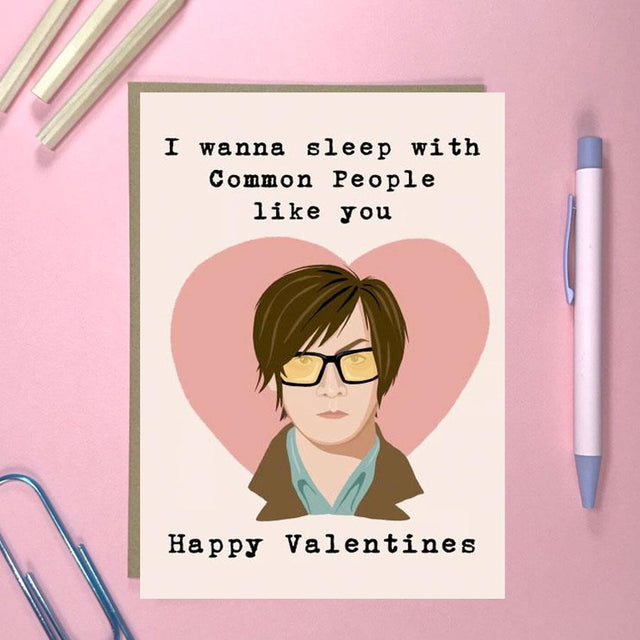 Jarvis Cocker Pulp Common People Valentine's Day Card