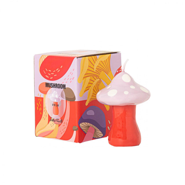 Pink & Red Mushroom Candle