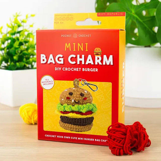 DIY Crochet Burger Keyring Kit