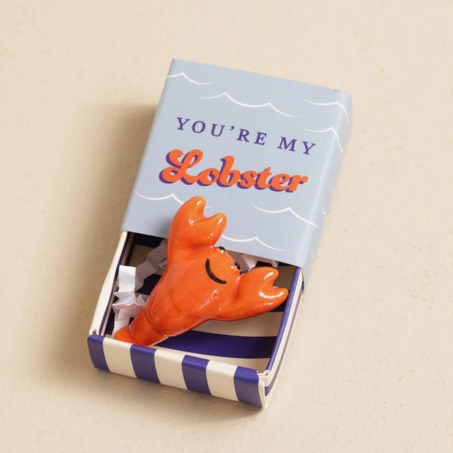 Tiny Matchbox Ceramic Token Lobster