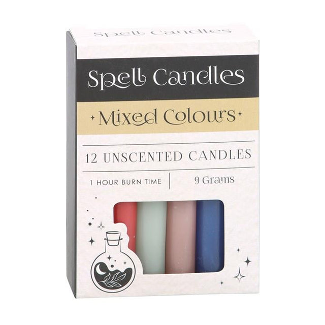 Mixed Colour Unscented Spell Candle Set