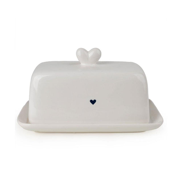 Ceramic Butter Dish with Heart