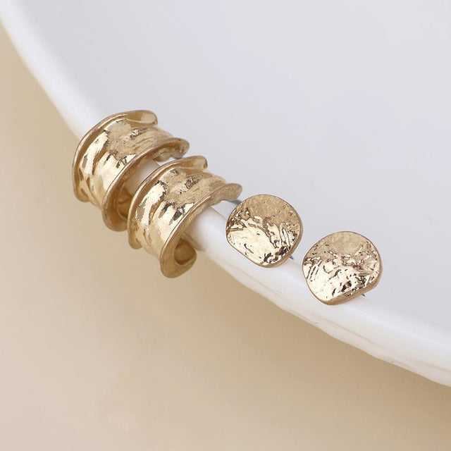 Worn Gold Solstice Earring Set
