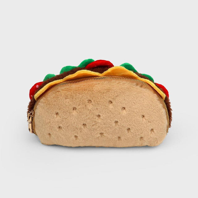Plush Taco Zip Pouch Front Facing