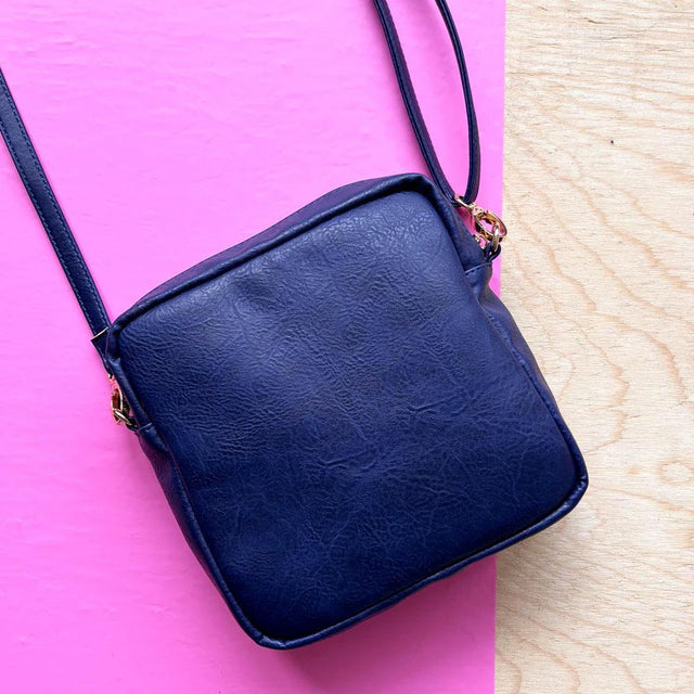 Dot Print Navy Spot Mini Shoulder Bag Reverse