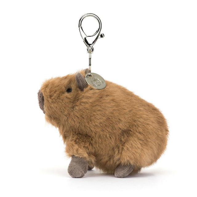 Jellycat Clyde Capybara Bag Charm Side Facing