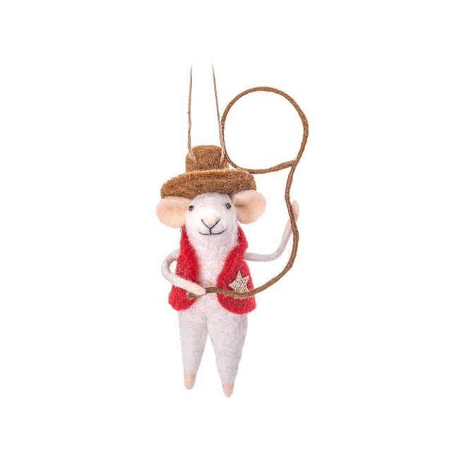 Sheriff Mouse Felt Hanging Decoration