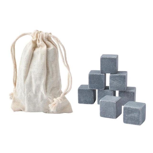 Marble Cooling Whiskey & Gin Stones Set Storage Pouch