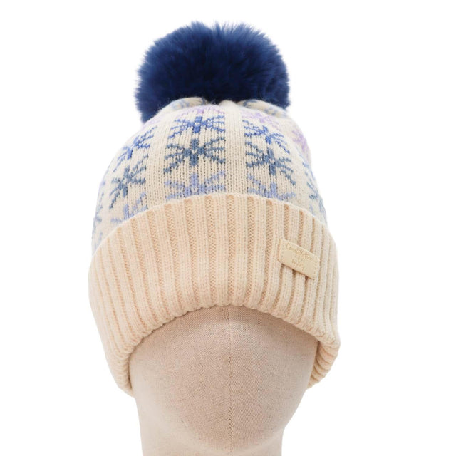 Blue Stars Pompom Hat