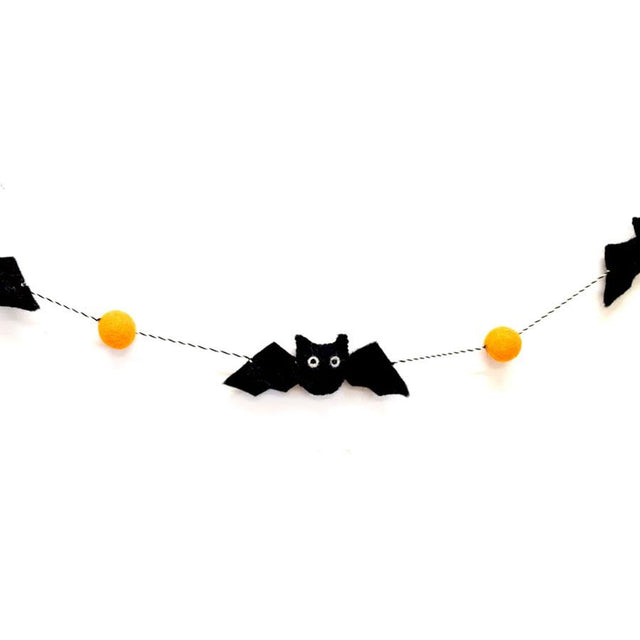 Bat and Pumpkin Bunting Felt Decoration