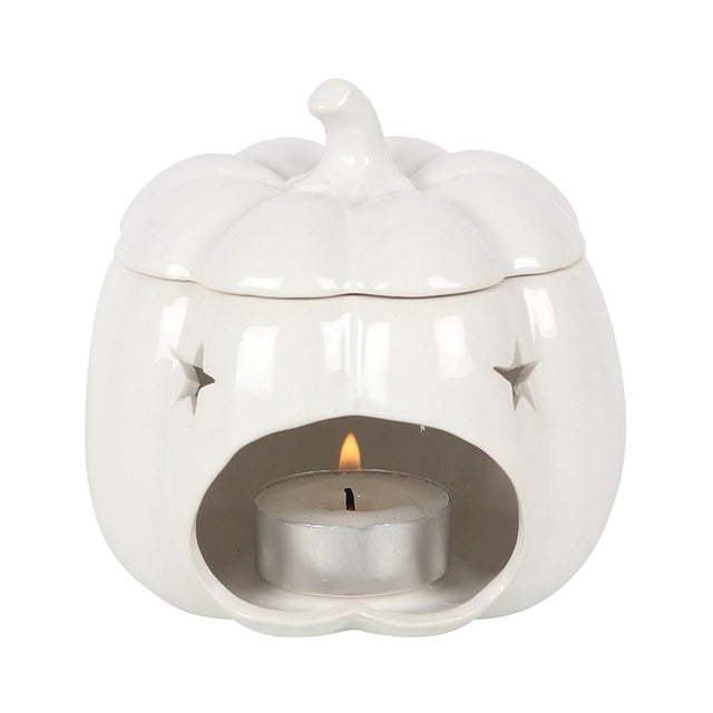 White Ceramic Autumn Pumpkin Oil Burner