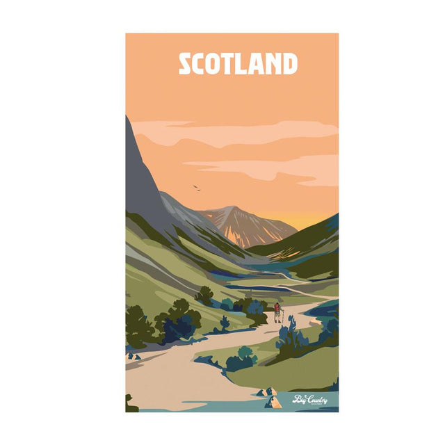 Scotland Scenic Travel Towel with Storage Pouch