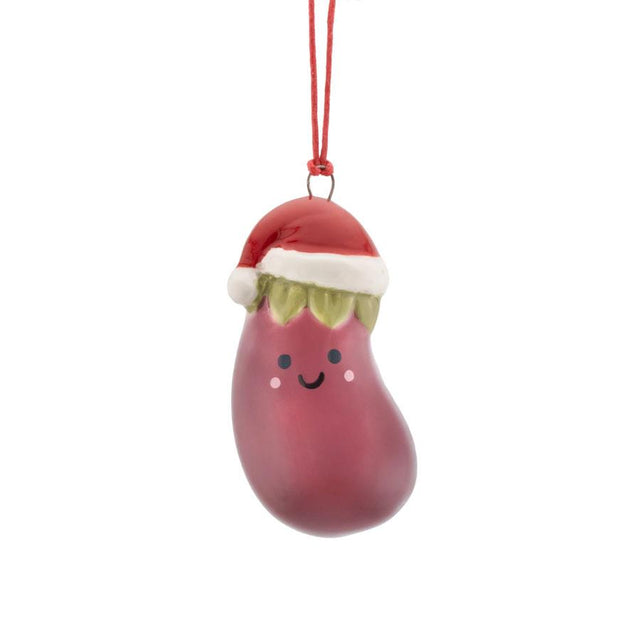 Aubergine Ceramic Hanging Decoration