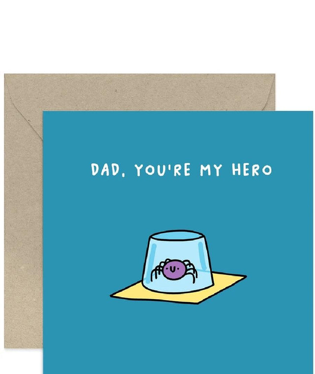 Dad You're My Hero Spider Card