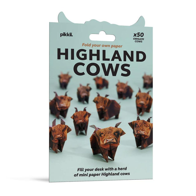Paper Highland Origami Cows