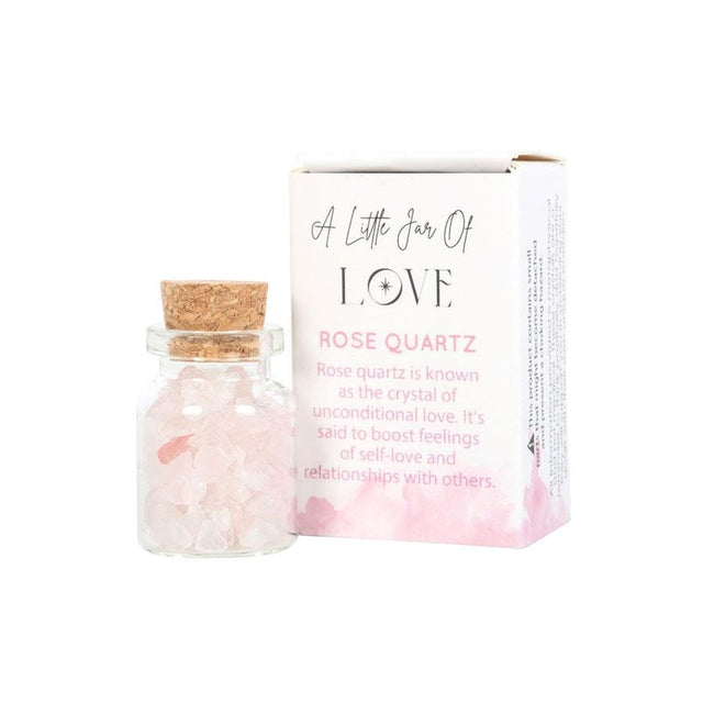 Jar of Love Rose Quartz Crystal in a Matchbox