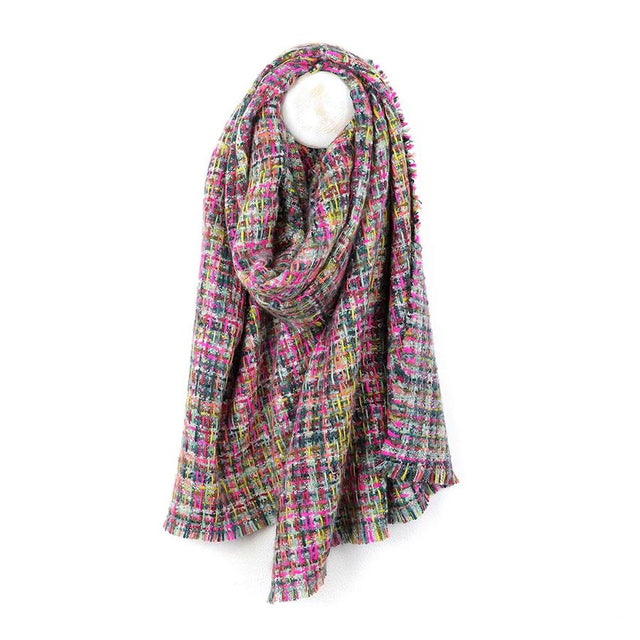 Multi Colour Mix Woven Textured Scarf
