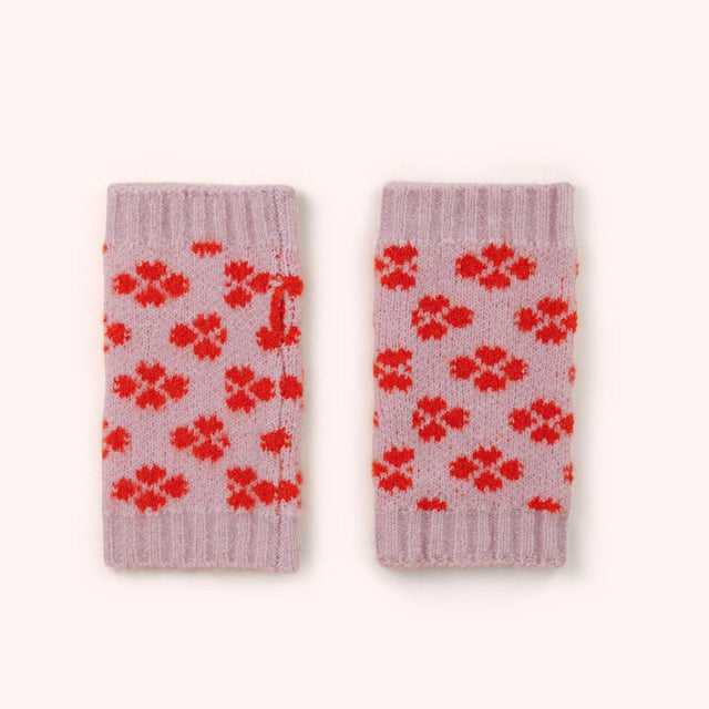 Rose and Orange Roxy Wrist Warmers