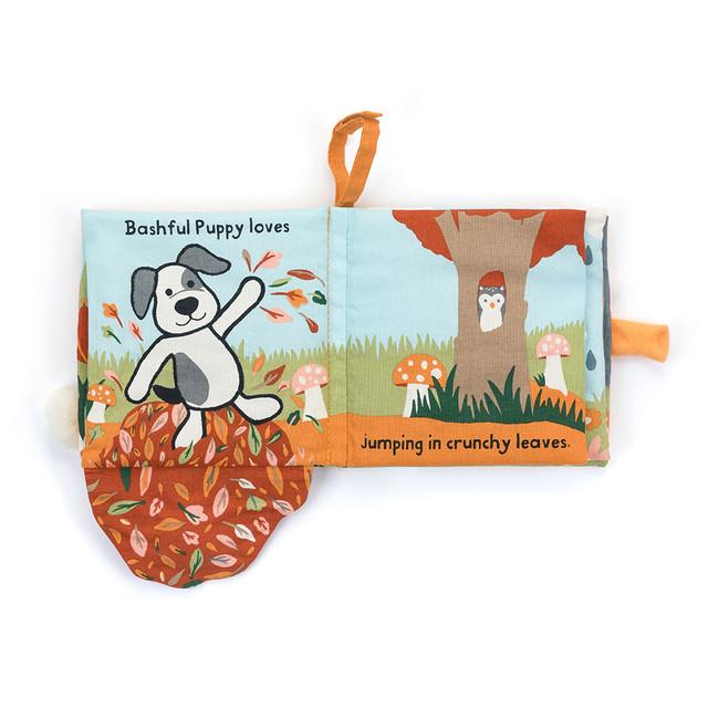 Jellycat Bashful Puppy Loves You Book Close Up