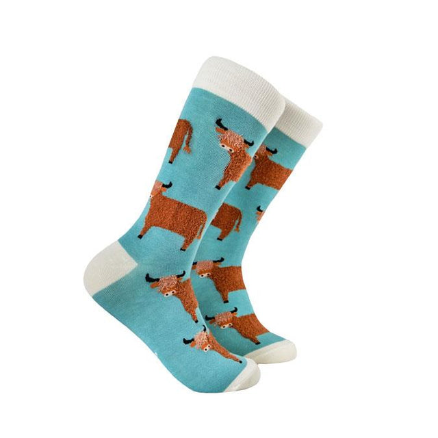 Teal Wee Hairy Coo Women's Socks