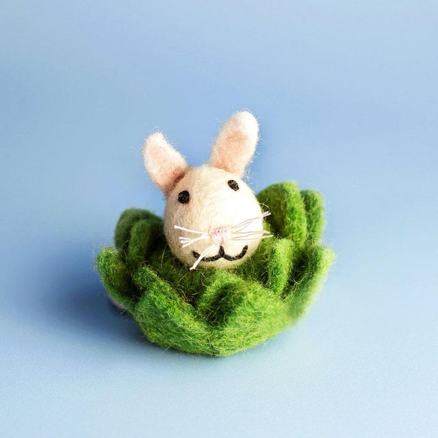 Cabbage Bunny Felt Decoration