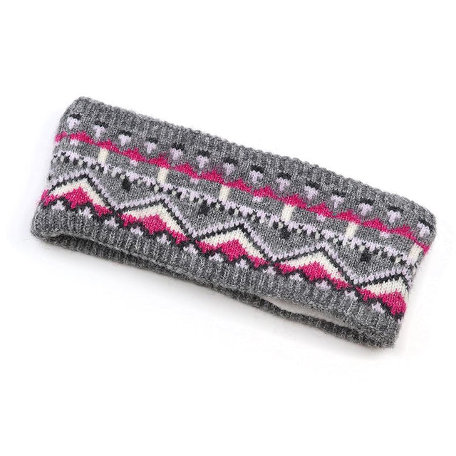 Grey Mix Fairisle Headband