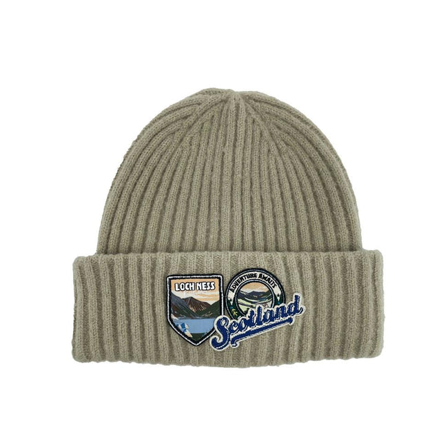 Loch Ness and Scotland Patch Beanie Hat