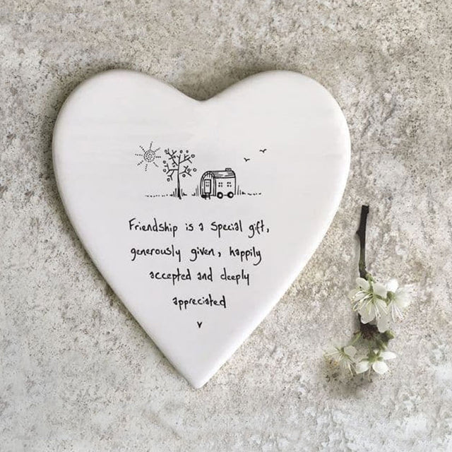 Friendship is a Special Gift Porcelain Heart Coaster