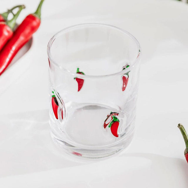 Chilli Pepper Charm Glass Tumbler
