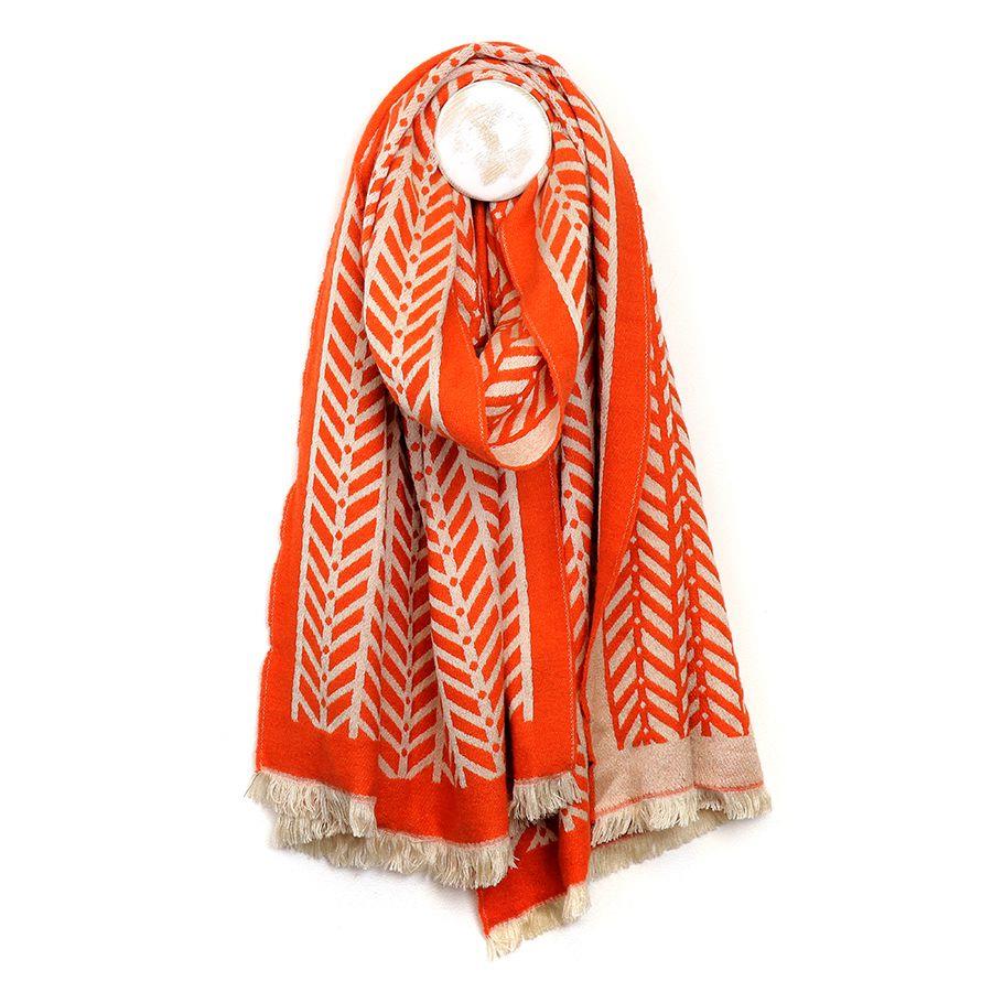 Red and hot sale orange scarf