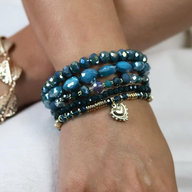 Misty Teal Bracelet Stack
