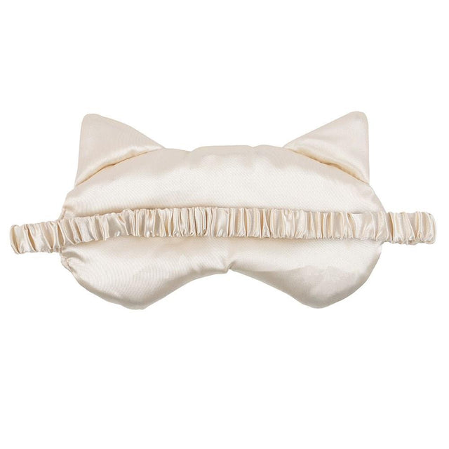 White Cat Satin Eye Mask