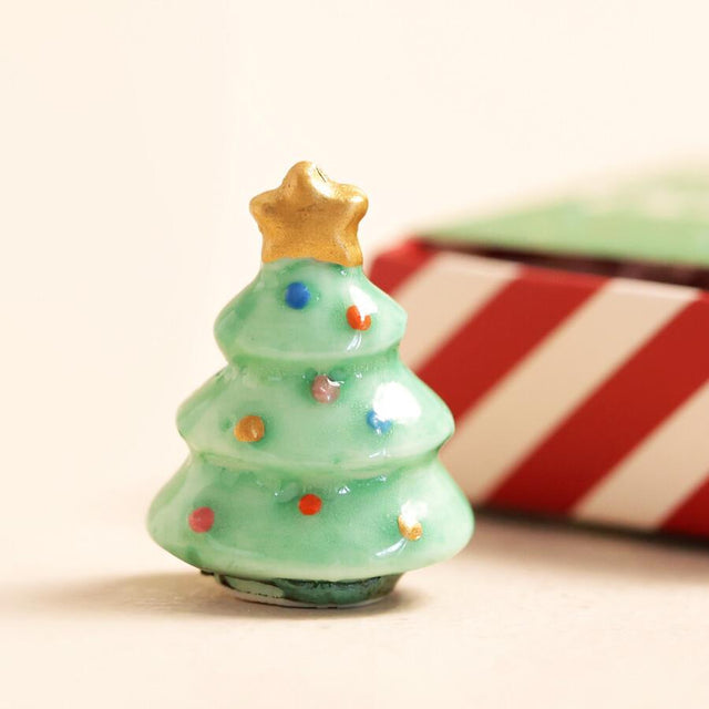 Christmas Tree Matchbox Ceramic Token