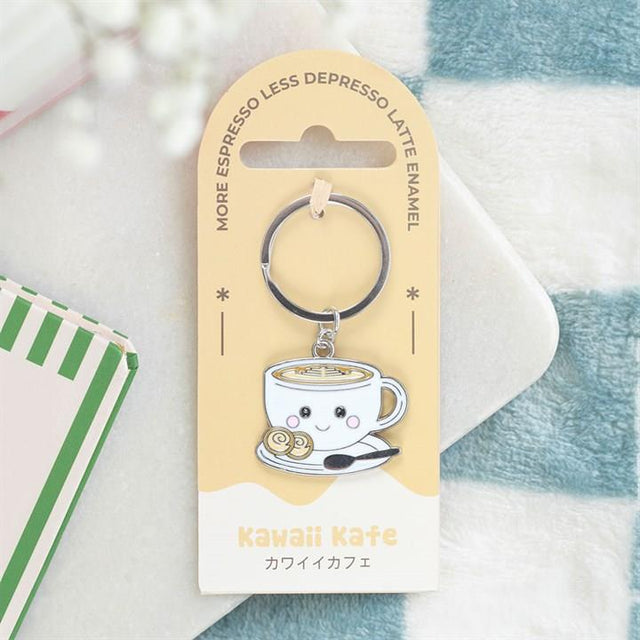 Kawaii Espresso Latte Keyring