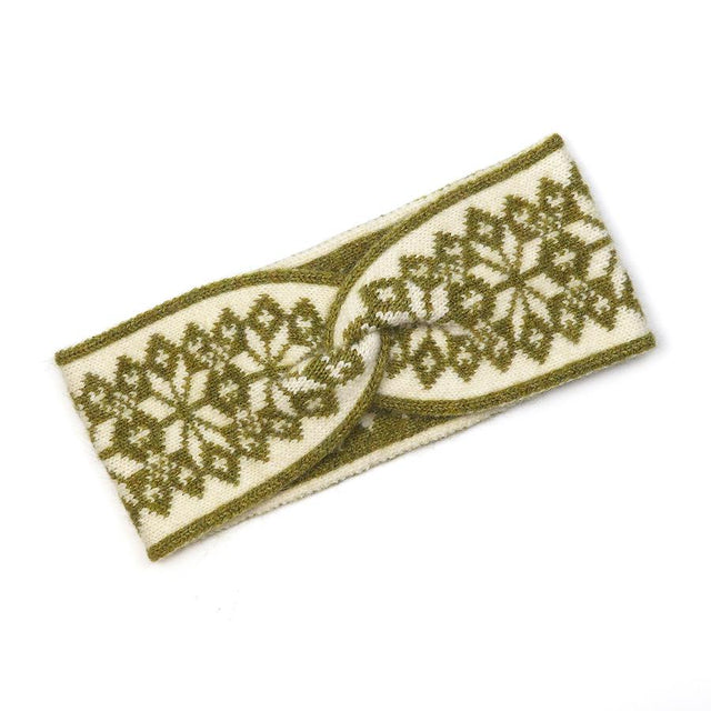 Olive & Cream Mix Scandi Star Flower Headband