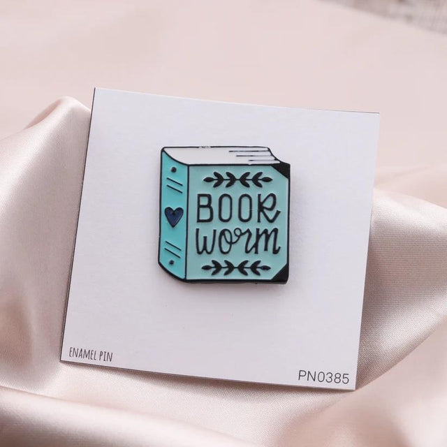 Bookworm Book Enamel Pin