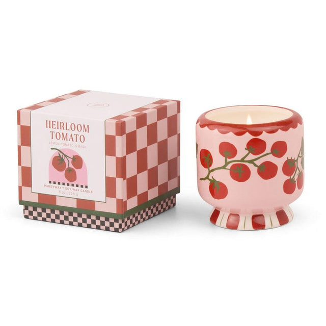 Heirloom Tomato Vine Ceramic Candle in Gift Box