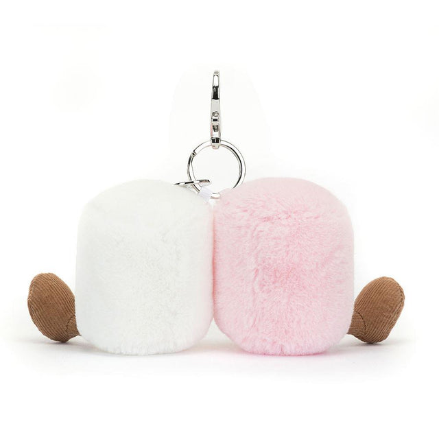 Jellycat Amuseables Pair of Marshmallows Bag Charm Back View