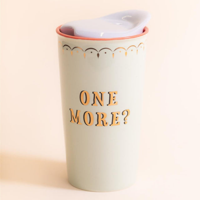 One More Pastel Green Ceramic Travel Mug