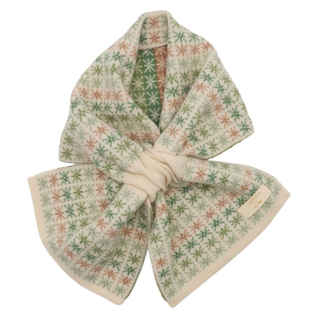Green Stars Pull Through Scarf