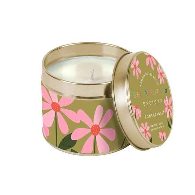 Olive Floral Candle Tin