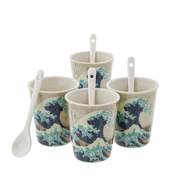 Hokusai Cup with Spoons Set