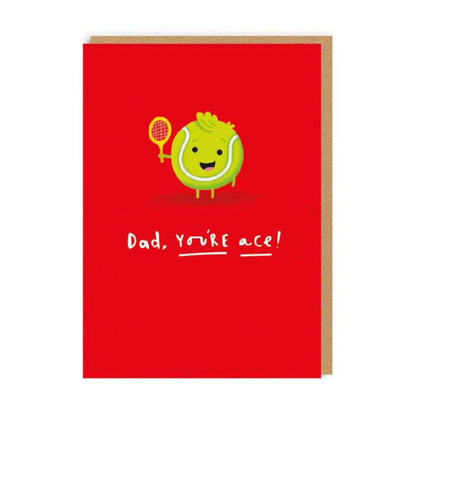 Dad You're Ace Tennis Ball Card