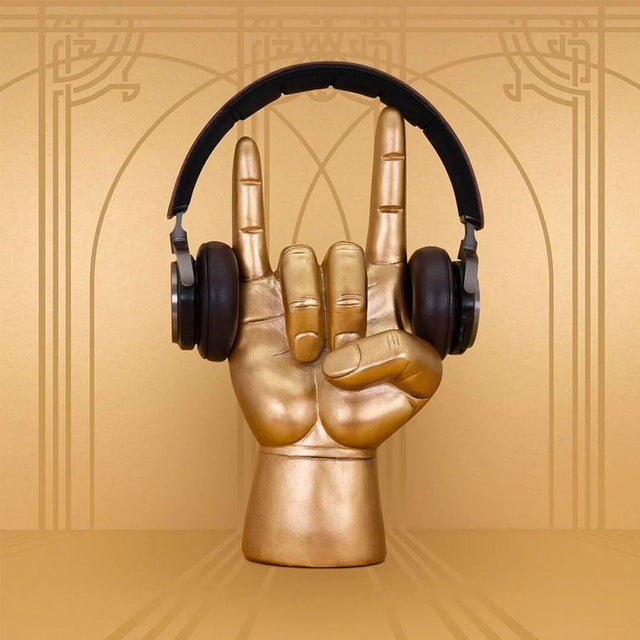 Rock On Headphones Stand in Gold