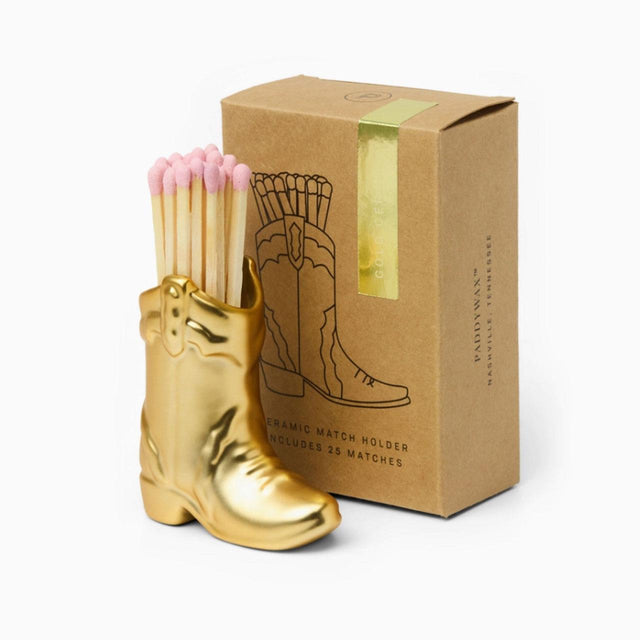 Gold Nashville Ceramic Boot Match Holder