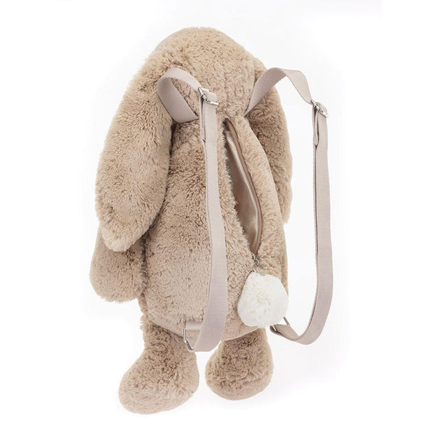 Jellycat Bashful Beige Bunny Backpack Back Facing