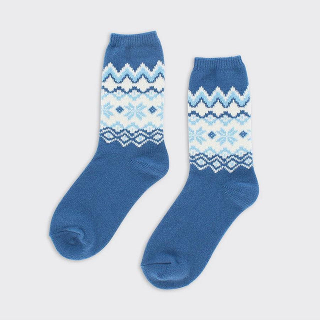 Blue Darcie Fairisle Women's Socks